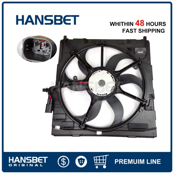 Radiator Cooling Fan Assembly 400W For BMW X5 E70 3.0si 4.8i N52 N62 2007-2010 17427598738 17427598