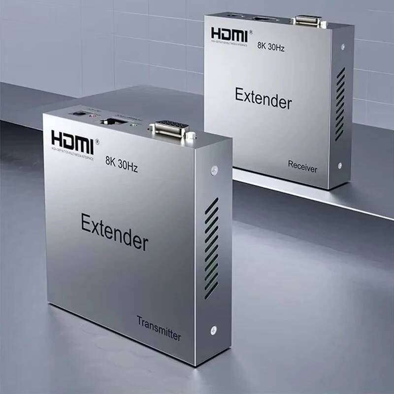 8k 30Hz HDBaseT HDMI Ethernet Extender Over Single Cat6/6a สาย 100 M POE 4 K 120Hz เครื่องส่งสัญญาณว