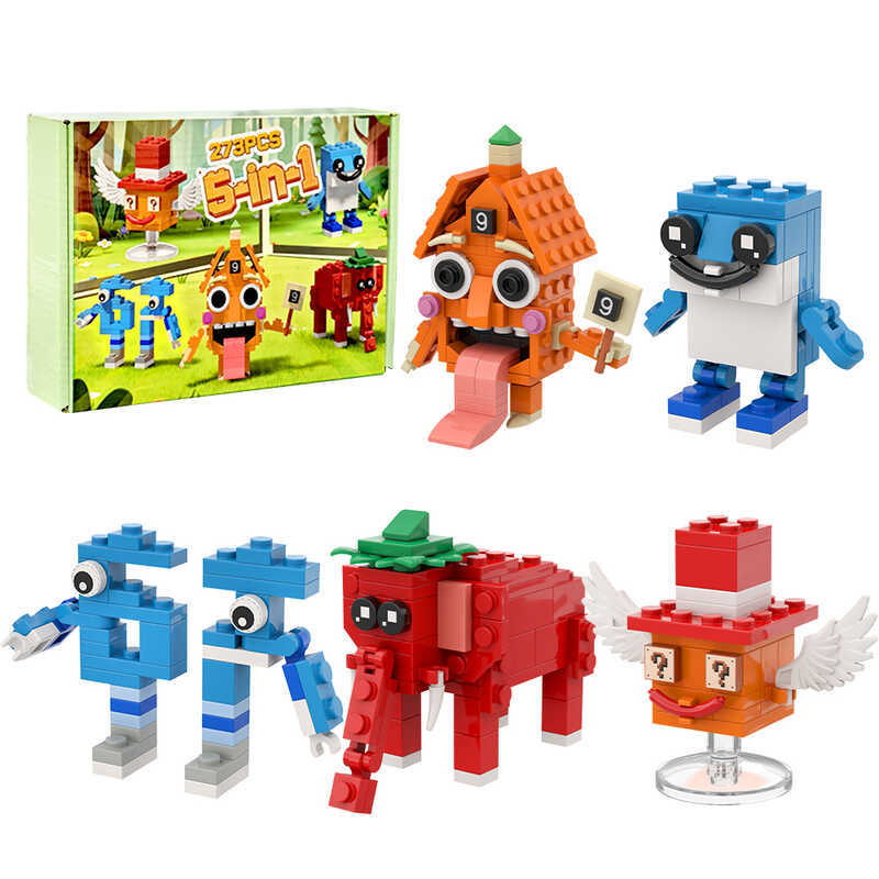 t Tung Tung Sahur Building Blocks Gift STEM Construction Toy Steal A Brainrot DIY Bricks Desk Decor