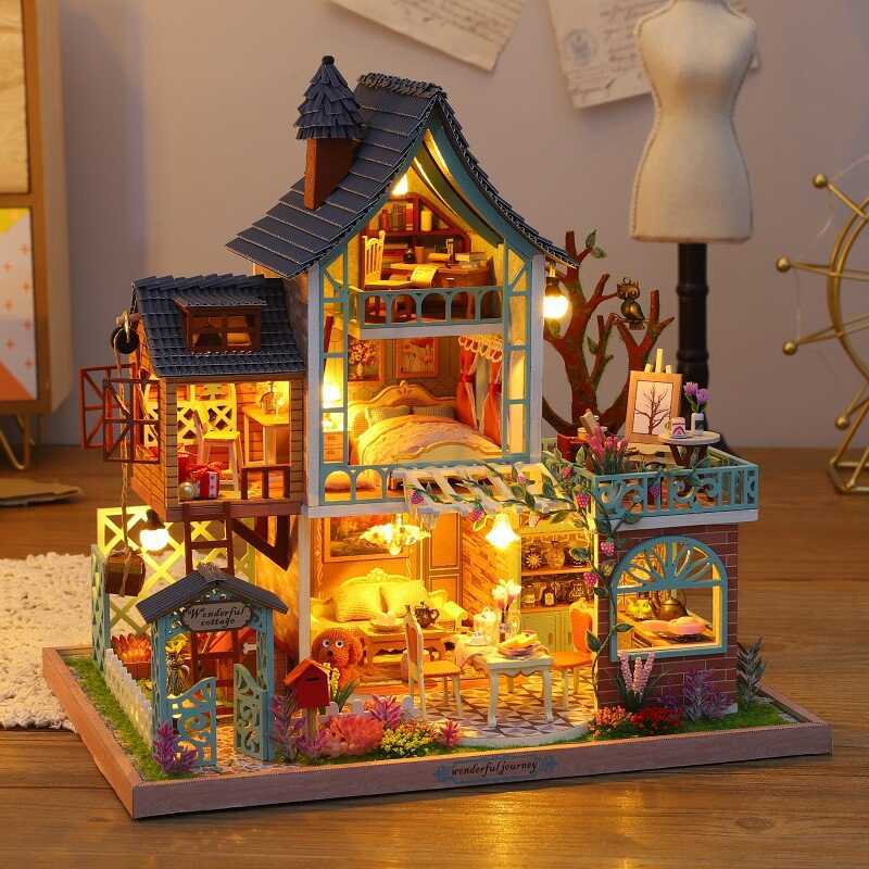 Diy Hut Jungle Secret Realm ไม้มือประกอบ Villa Building Model Hut ของขวัญสร้างสรรค์แฟน