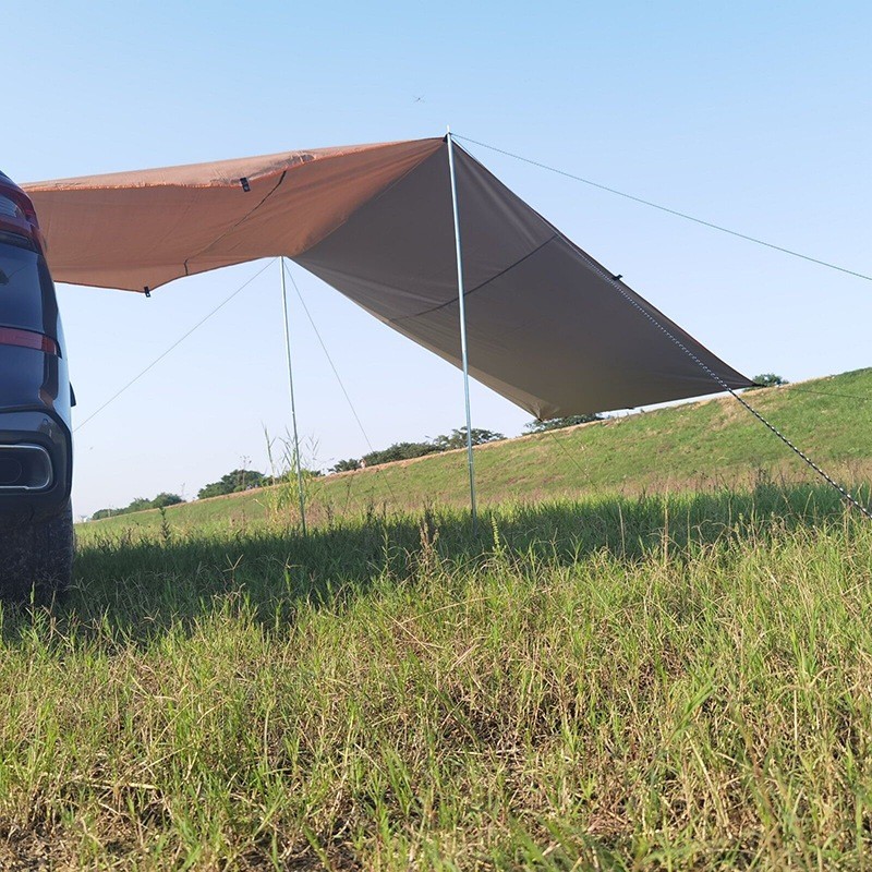 【EasyBuyMall】ผ้าเสริมด้านข้าง Awning ผ้าบังแดด car side Awning ฟลายชีทติดรถ vehicular canopy tarp ทา