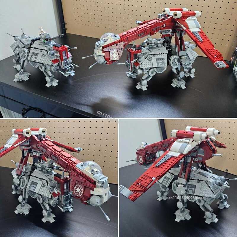 Dropship Model Compatible 7501 At-Robot Building Blocks DIY Spaceship 75354 Assembly Brick Kid Toy