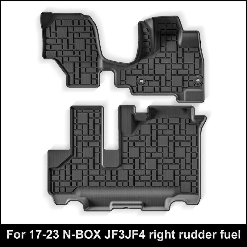 เหมาะสําหรับ 17-23 Honda N-BOX JF3JF4 ขวาหางเสือรถเสื่อเท้า TPE เสื่อเท้า Trunk Mat