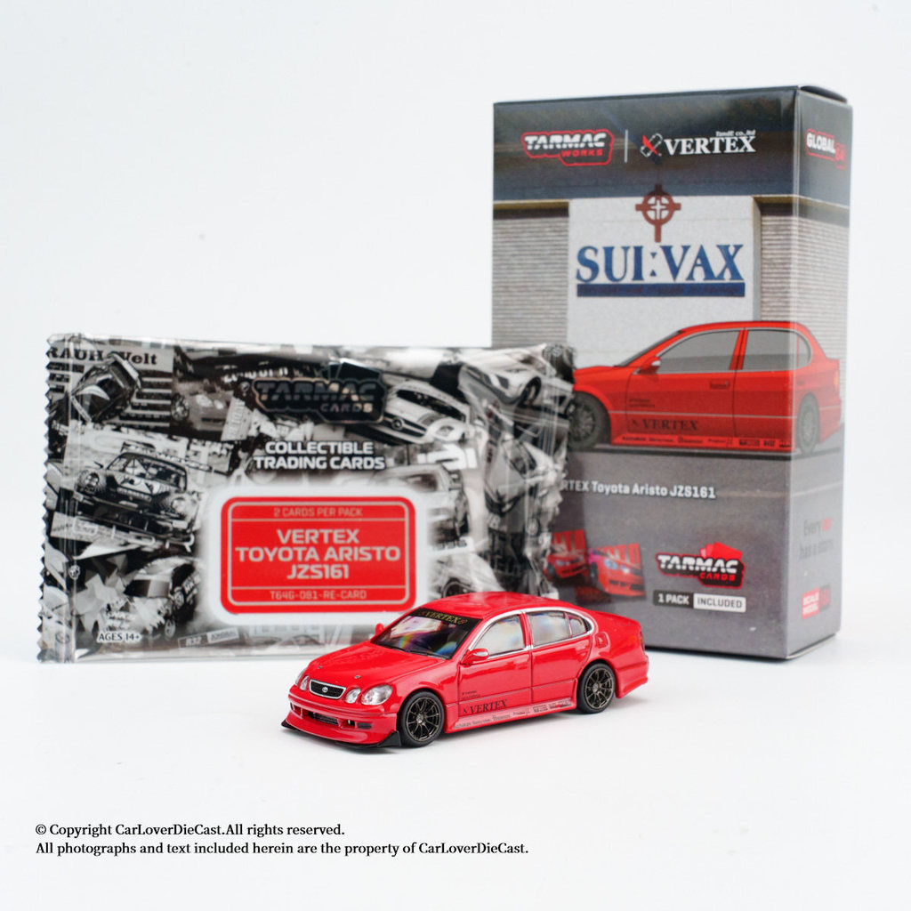 TW 1:64 VERTEX Aristo JZS161 โมเดลรถโลหะผสมสีแดง