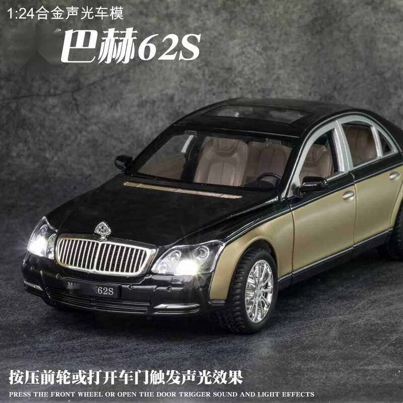 C 1:24 Maybach 62S Alloy Car Model Diecasts Metal Toy Vehicles Model Simulation Sound Light Collect