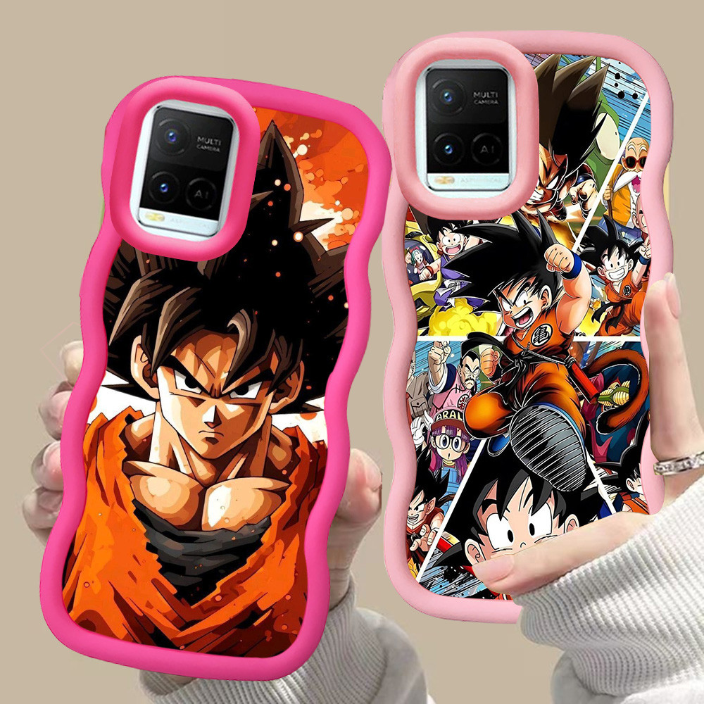 MERAH D-5 Dragon Ball Z สีชมพูสีแดงสําหรับ VIVO V30 Y02a Y21a Y02t Y02 Y21s Y21 Y21t Pro 5G สีดํา