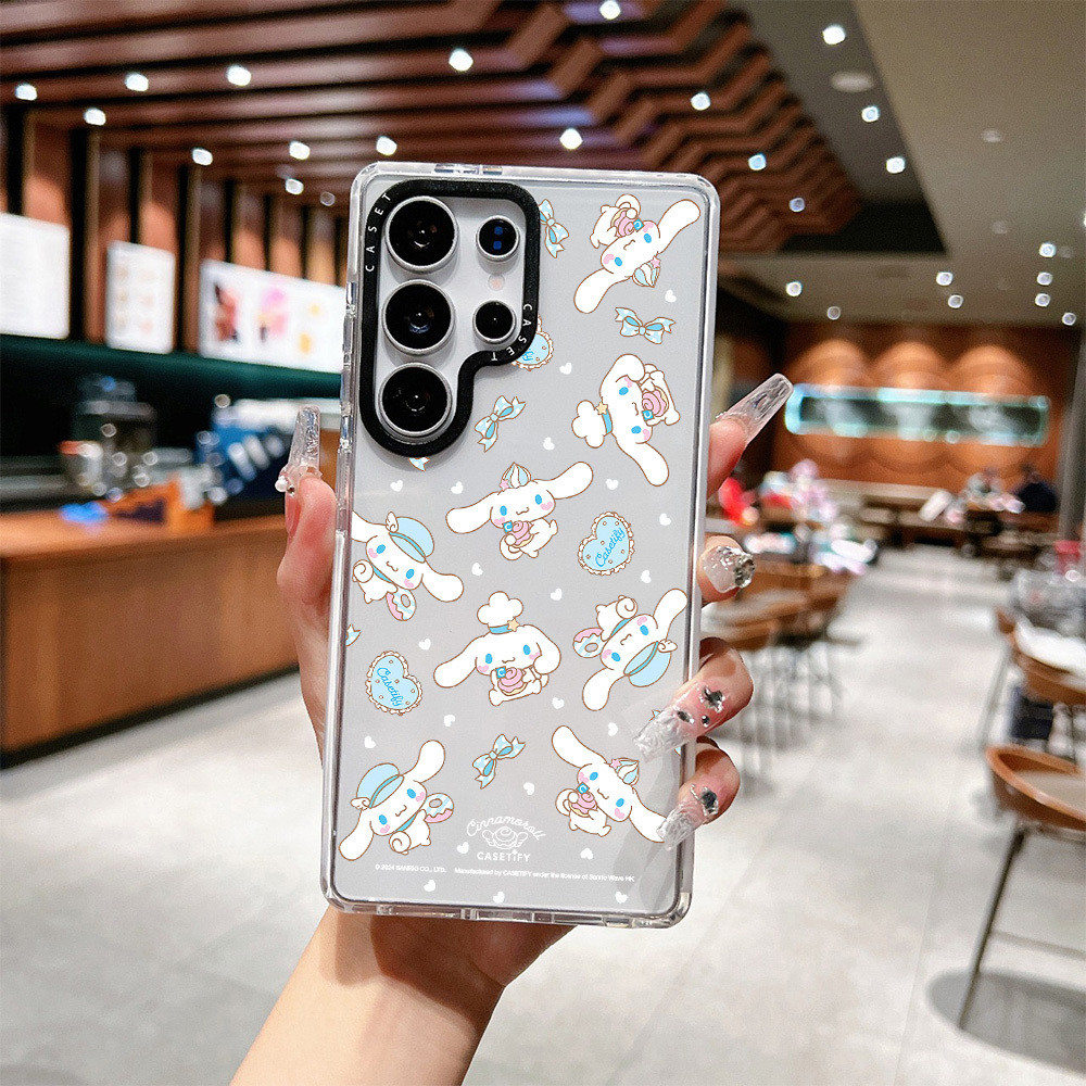 Cinnamoroll รูปแบบขนมหวานสีสําหรับ Galaxy S23 S24FE S23ULTRA S24ULTRA S25ULTRA ฝาครอบ A54 A55 A56 S2