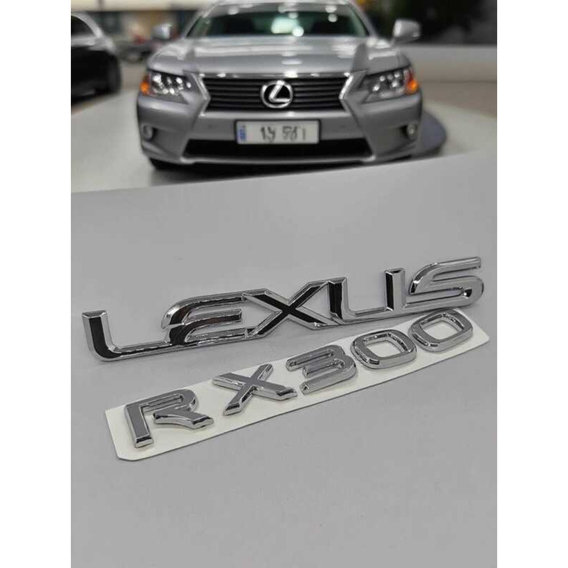 RX3 โลโก้ตัวอักษรเฉพาะ rx Series โลโก้โลโก้ด้านหลังสีเงิน Lexus Lexus Silver Logo