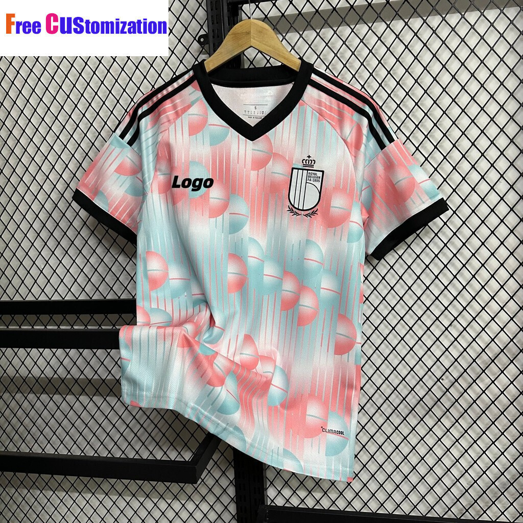 Free Custom Name & Number2026-27 Fans Edition Belgium Away Mens Jersey Short Sleeve Football T Shirt