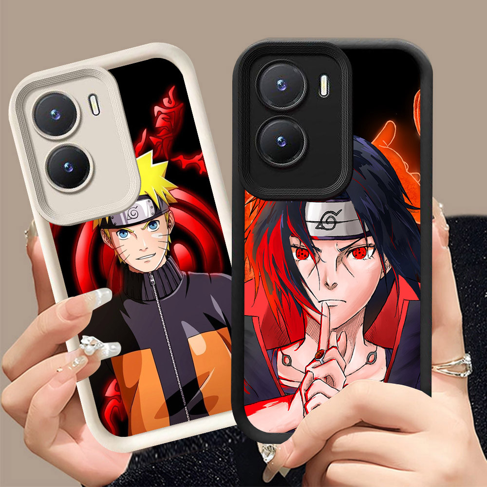Q-26 Naruto ขาวดำเคสโทรศัพท์หรับ VIVO IQOO Z7i Y01A Y02S Y15S Y15A Y16 Y01 ปกสีชมพู