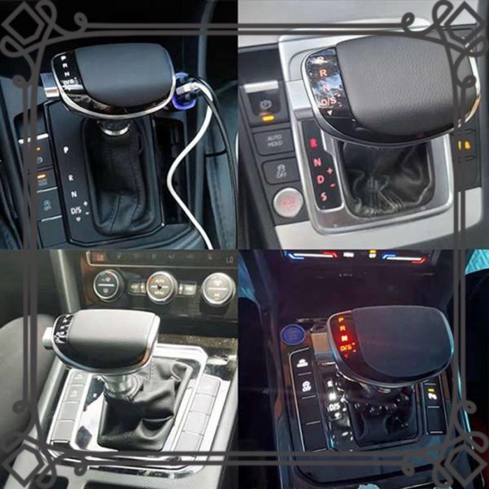 Q2-Gear Shift Head White Light LED DSG Shift Knob Center Console Auto Gear Shifter Parts For VW Pas