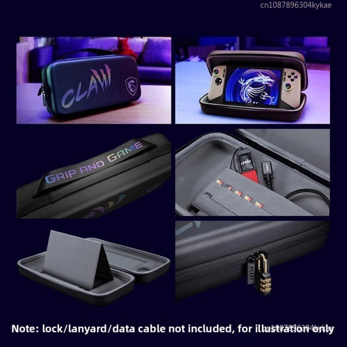 Storage Bag for MSI Claw 8 Claw8 Game Console PortableTravel Carrying Case Shockproof Handheld Anti