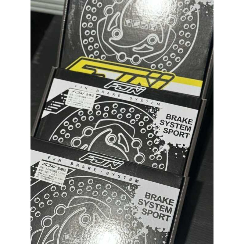 ชิ้นส่วนอะไหล่รถจักรยานยนต์ไฟฟ้า ~ FJN Floating Brake Disc 3 Holes 220mm สำหรับการปรับแต่งรถจักรยานย