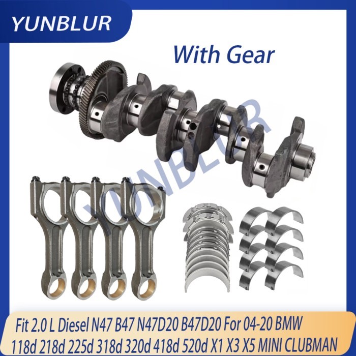 Engine Crankshaft Con- Rod Bearing Kit Fit 2.0 L Diesel N47 B47 N47D20 B47D20 For 04-20 BMW 218d 32