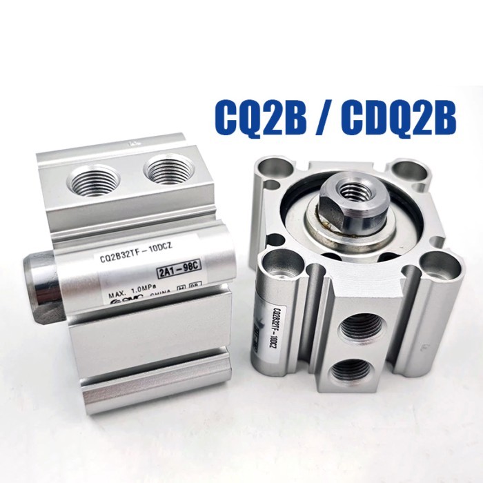 CQ2B CDQ2B D DZ Bore 12 16 20 25 32 40 50 63 80 100 SMC Female Thread Compact Cylinder Standard Dou