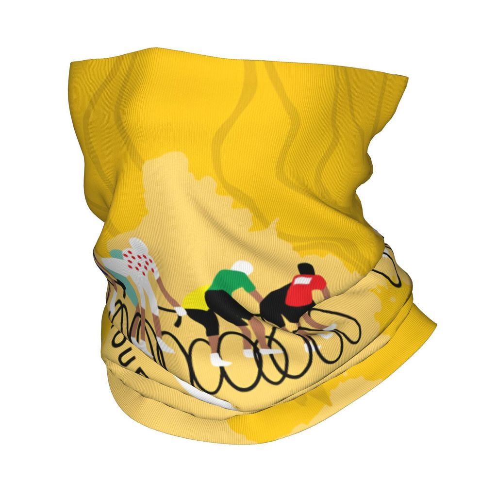 Custom ฝรั่งเศส TDF Tour Bandana ฤดูหนาวคออุ่นผู้ชาย Windproof Wrap Face ผ้าพันคอสําหรับสกี Biรีไซเค