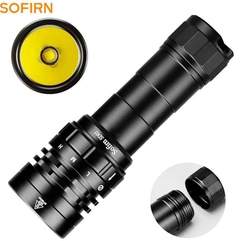 Sofirn SD05 ไฟดําน้ําลึก X50.2 Super Bright 3000lm 21700 ไฟฉายดําน้ําพร้อมสวิตช์แม่เหล็ก 5000K 6500K