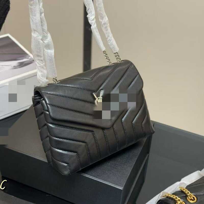 Ya Yang Shulin กระเป๋าหนังแท้กระเป๋าหญิง Rhombus Chain Square Fat