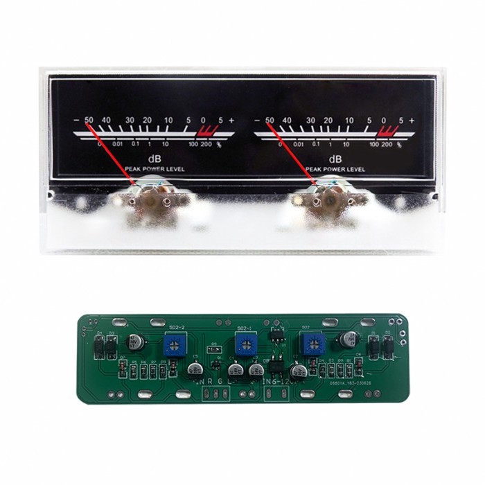 VU level meter Power amplifier Rear drive DB level power meter With backlight DC6-12V