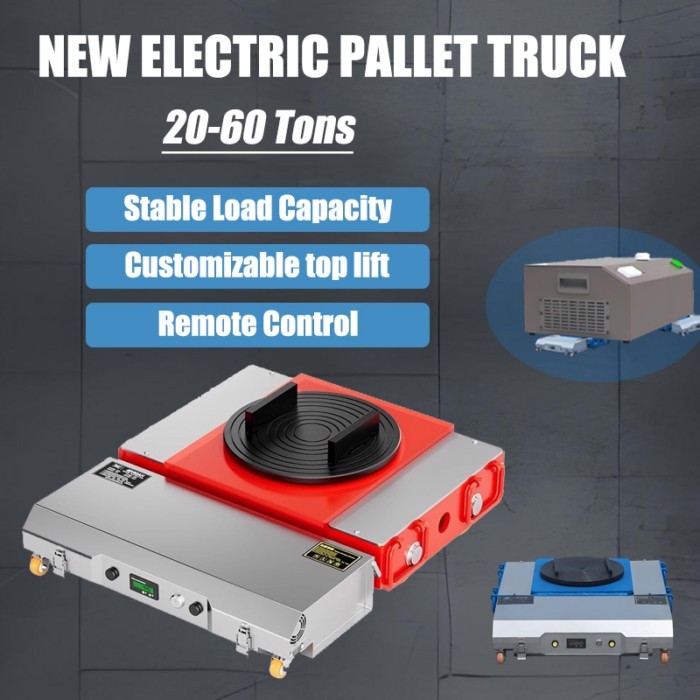 20-50Tons Wireless Remote Control Heavy Cargo Roller Dolly Rotating Straight  Heavy Object Equipmen