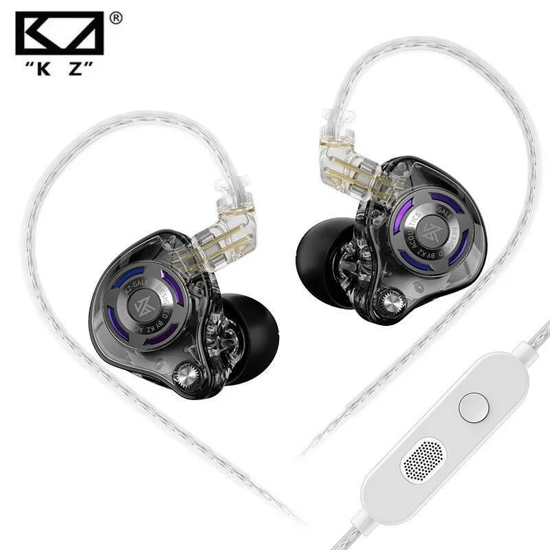 KZ Gale หูฟังแบบมีสายหูฟังชนิดใส่ในหู Super-Linear Driver Hifi IEM หูฟังสําหรับเกมที่ถอดออกได้ Silve