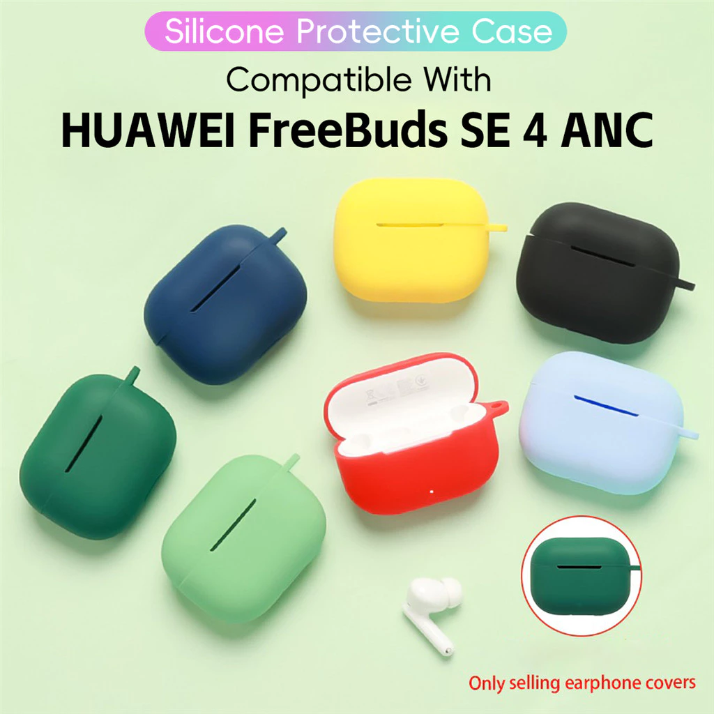 เคสซิลิโคนสําหรับ HuaWei FreeBuds SE 4 ANC หูฟังไร้สายพร้อมพวงกุญแจฝาครอบกันฝุ่นกันกระแทก