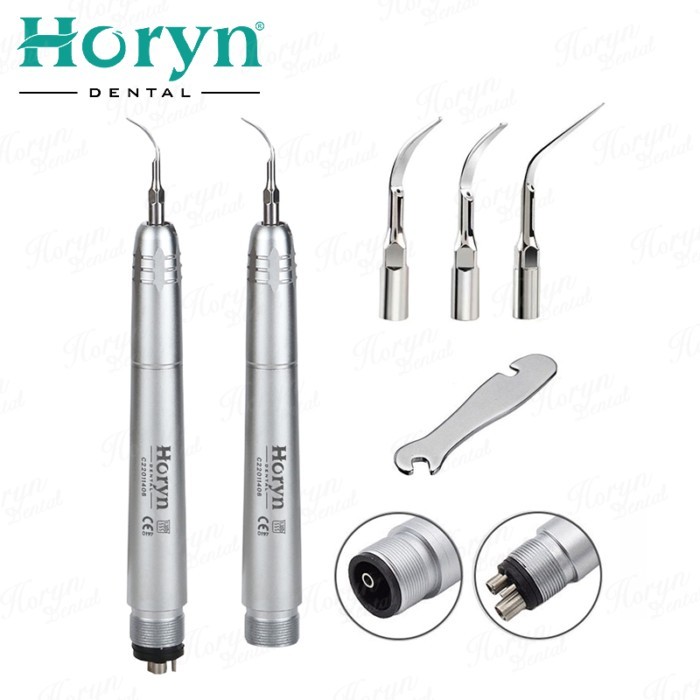 Dental Ultrasonic Air Scaler  Teeth Cleaning 2/4 Holes 3Tips air Scaler Handpiece with G1/ G2 / G3