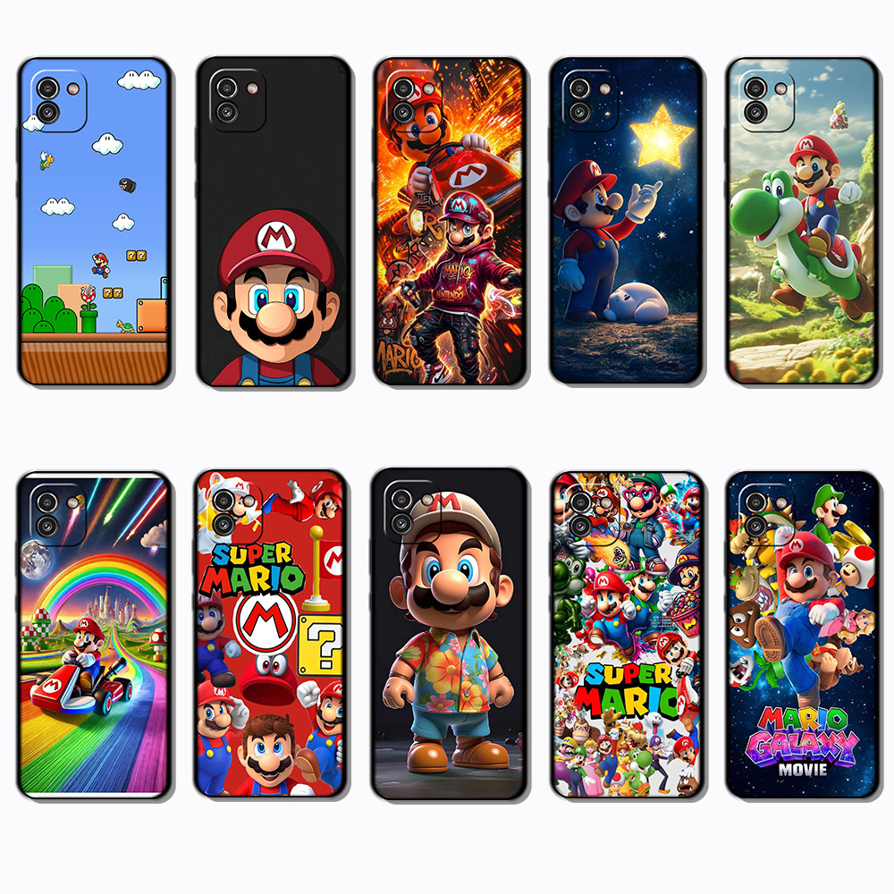 Samsung Galaxy A03 164m Mario เคสโทรศัพท์สีดําแบบนิ่มแฟชั่น