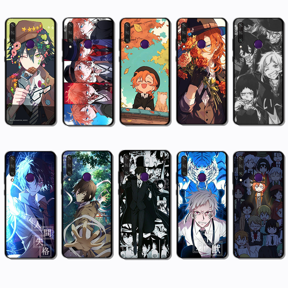 เคสโทรศัพท์สีดําแบบนุ่มสําหรับ Huawei Y6P Y7A Y8P Y9A Y5 Y6 Prime Stray Dogs Cover