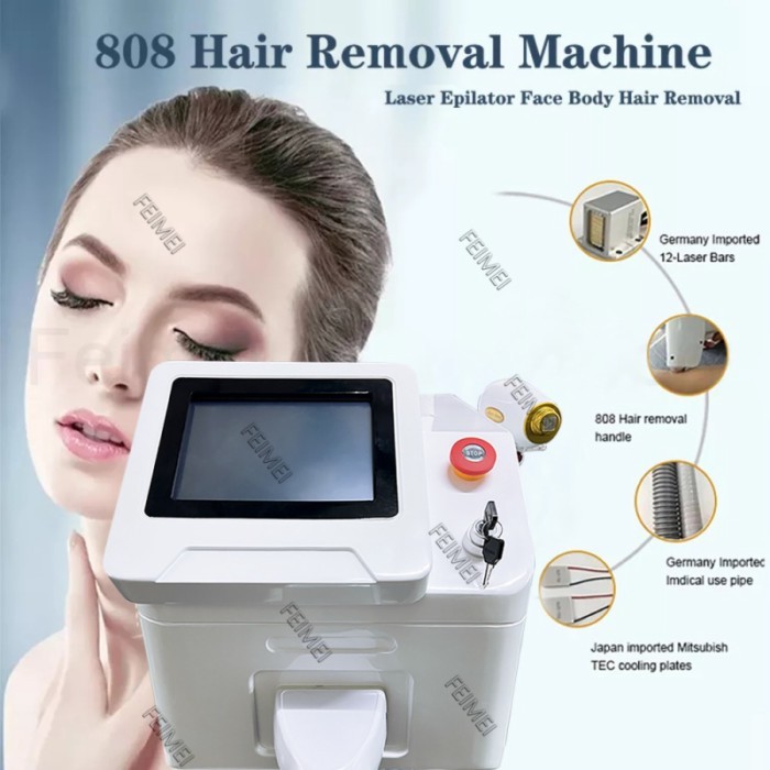 Portable Permanent Diode 808nm Hair Removal Laser Beauty Diodo 755 808 1064 Diode Laser Hair Remova