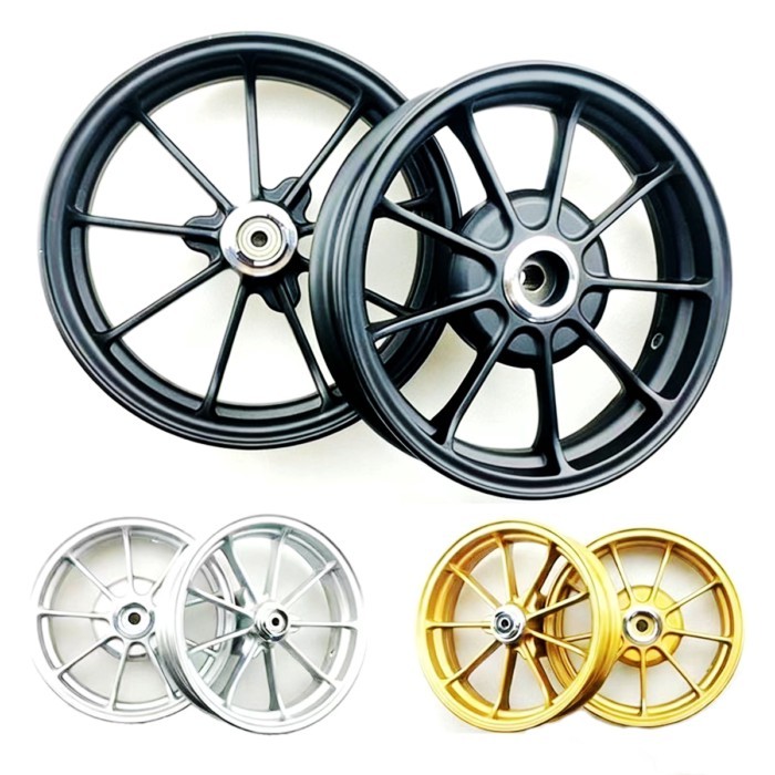 For Honda DIO50 AF18-28 Z4 ZX34 35 38 56 E-Scooter 10*2.15J Alloy Front Rear Wheel 1 Set Rim Ring-T