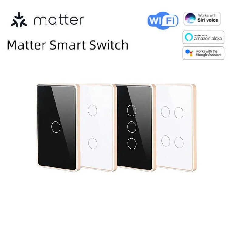 Matter Wifi Smart Switch กรอบโลหะ American Standard Zero Fire Smart Switch