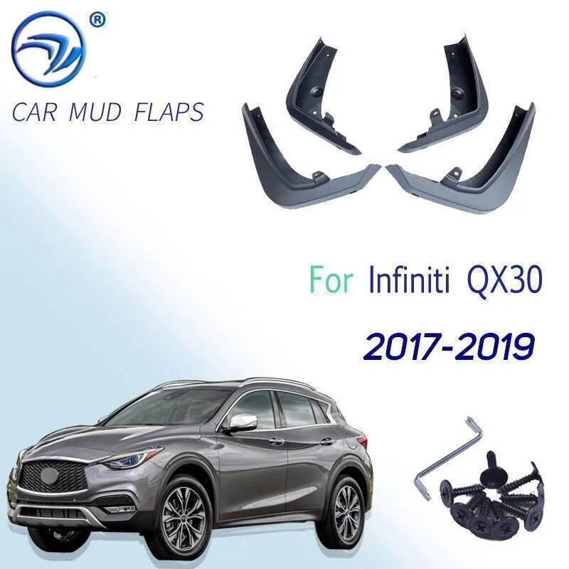 Molded รถ Mud Flaps สําหรับ Infiniti QX30 2017 2018 2019 Mudflaps Splash Guards Mud Flap Mudguards F