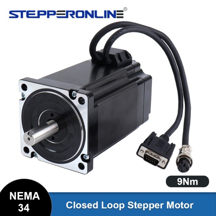 STEPPERONLINE Nema 34 Closed Loop Stepper Motor 9Nm with Encoder Nema34 Hybrid Servo Stepping Motor