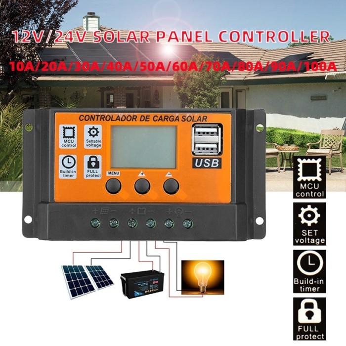 10A-100A PWM Solar Controller PV Module System Controller