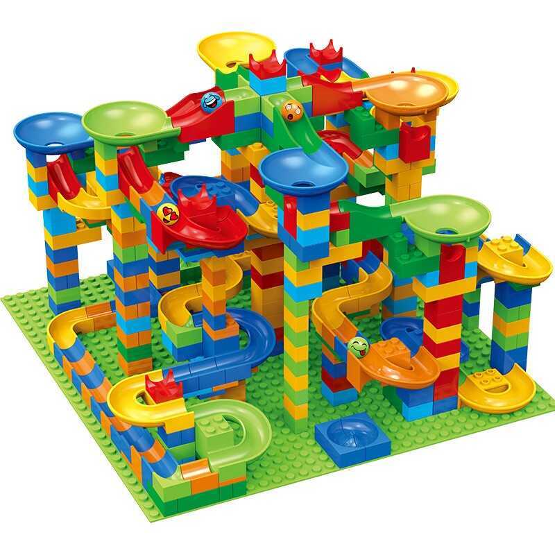 Race Run Blocks Maze Ball Track Toy Compatible City Building Blocks Funnel Slide Blocks DIY Bricks