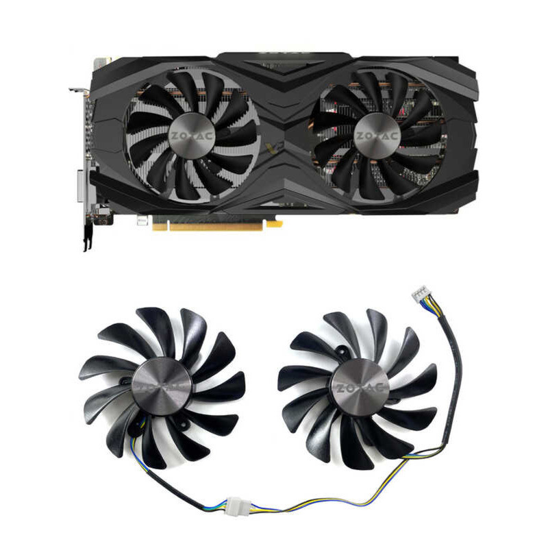 ZOTAC/ZOTAC GTX1070 1070ti 1080 1080ti AMP พัดลมกราฟิก GAA8S2U