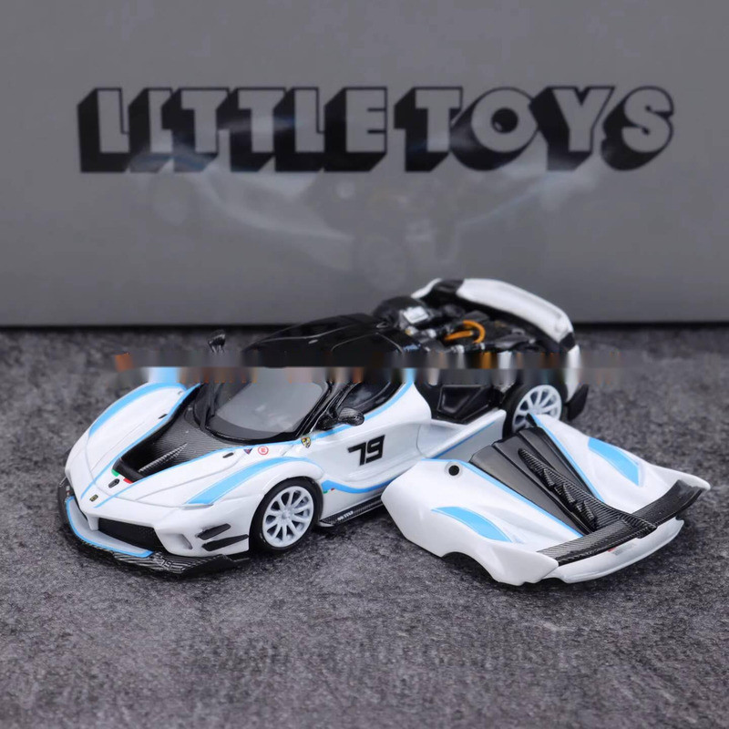 {Vivi toys} Little Toy Foshan Exhibition 1: 64 FXXK EVO #79白色蓝条纹 โมเดลรถอัลลอย 251014