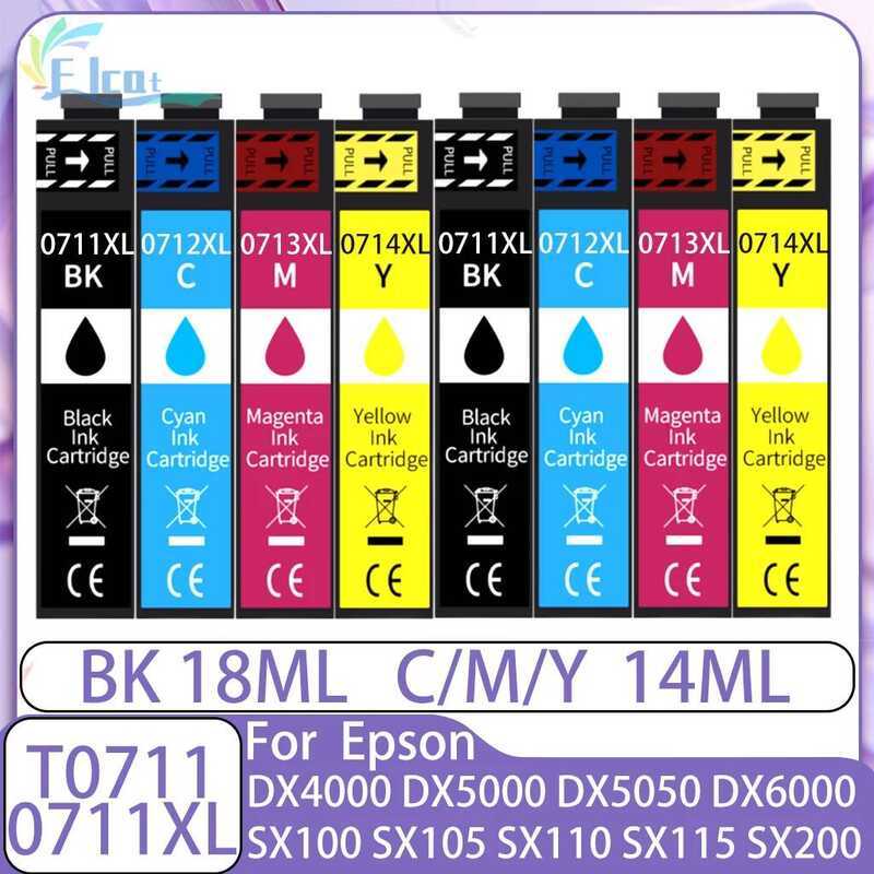 T0711 T0712 T0713 T0714 ตลับหมึกสําหรับ stylus DX4050 DX4400 DX8400 DX8450 DX9400 DX9400F DX50 เครื่