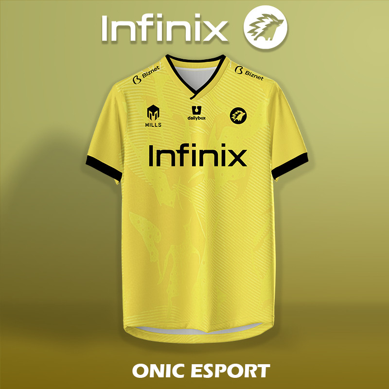 ONIC ESPORTS INFINIX JERSEY FANISSUE V-NECK SHORT SLEEVE: Size: S-2XL