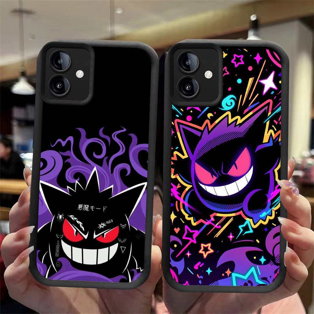 J-1 Pokemon Gengar ดำขาวชมพูเคสโทรศัพท์หรับ VIVO IQOO Y02T U5 Z6 U5E Y75 Y02 Y02A 5G