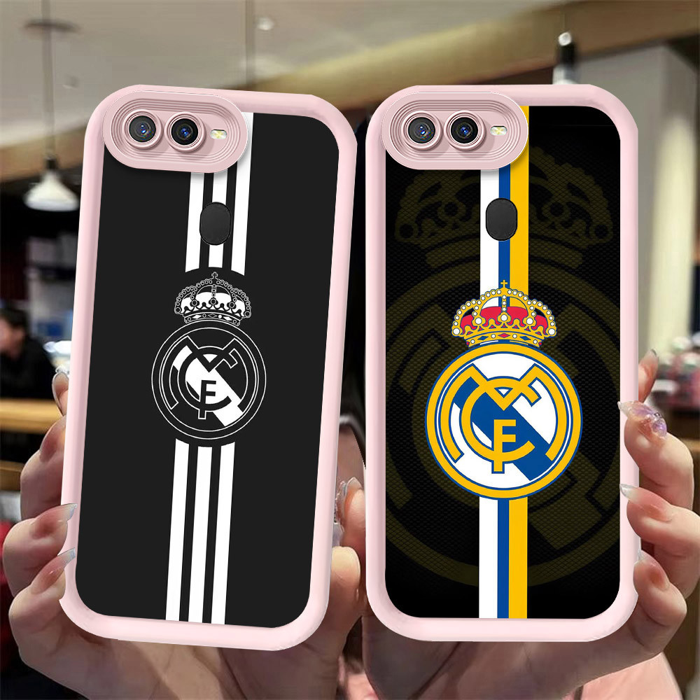 J-40 Real-Madrid ดำขาวชมพูเคสโทรศัพท์หรับ OPPO A7 A11K A12 A3S A12E A1K A5S A12S AX5S