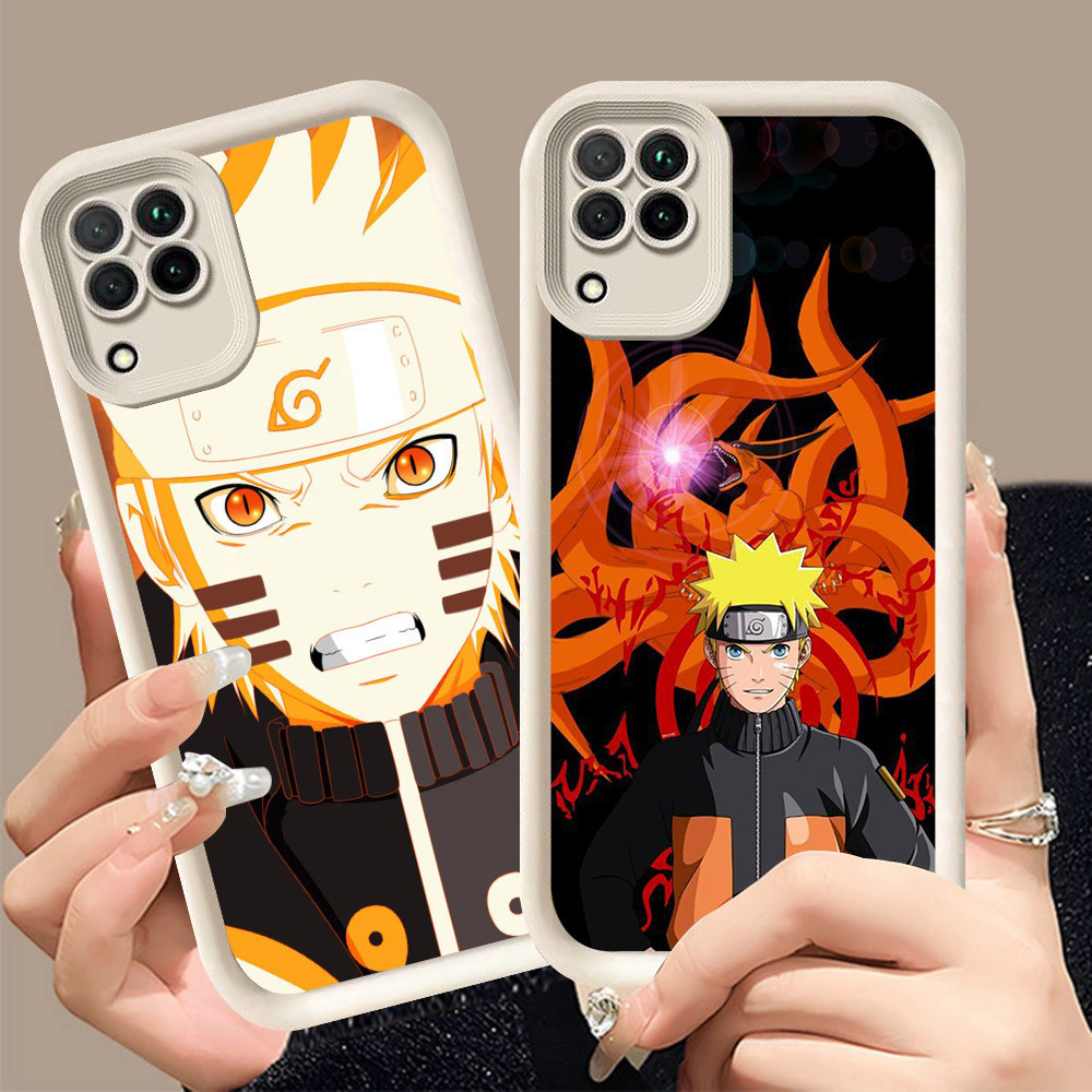 Q-2 Naruto ขาวดำเคสโทรศัพท์หรับ Samsung M12 A12 F42 A22S A22 5G ปกสีชมพู