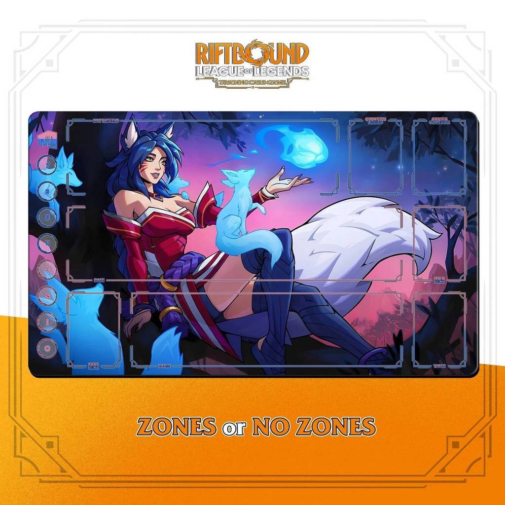 เพลย์แมท RIFTBOUND LOL TCG 24x14" (60*35ซม.) | AHRI 2XKO - ขอบเย็บ