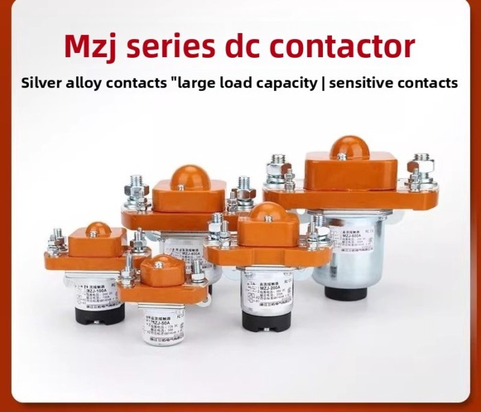 MZJ DC Contactor 50A 100A 200A 300A 400A 600A Dual Coil 24V For Electric Vehicle