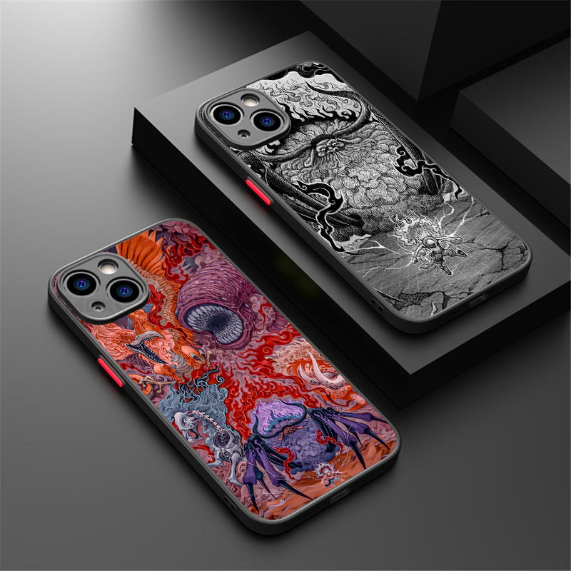 One Piece Five Elders VS Luffy MatteสําหรับiPhone 18 17 16 15 14 13 Pro Max 16E 11 12 13 14 Pro 14 P