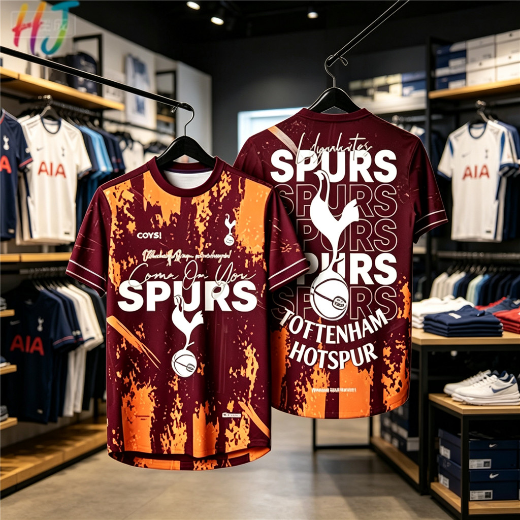 Spurs jersey ชุดกีฬาแบบกําหนดเอง ชื่อผู้ชายหมายเลข Tottenham Hotspur เสื้อฟุตบอลแขนสั้น