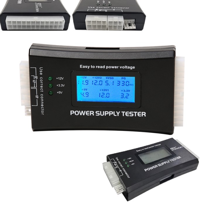 Digital LCD Display PC Computer 20/24 Pin Power Supply Tester Check Quick Bank Supply Power Measuri
