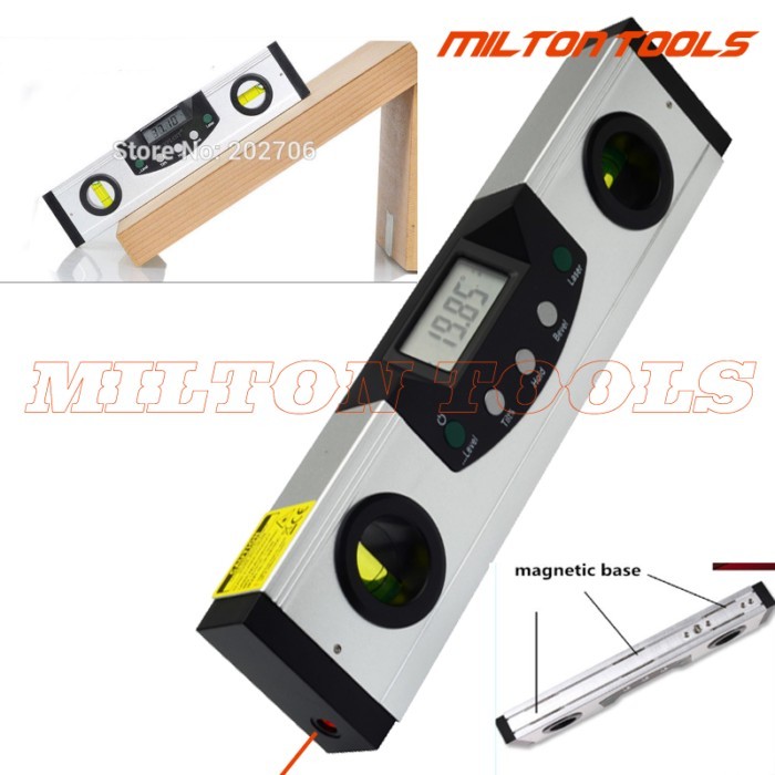 150mm 200mm Laser Digital Level LCD Display Digital Protractor with Laser Beam Red Laser Level Lase