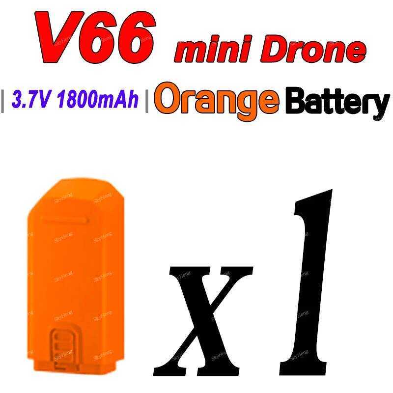 ▥ Original Mini RC Drone แบตเตอรี่ 3.7V 1800Mah แบตเตอรี่สําหรับ V66 เครื่องบินเปลี่ยนชิ้นส่วนแ